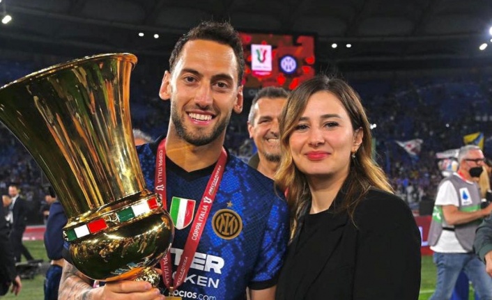 Hakan Çalhanoğlu'nun eşinden flaş paylaşım! "Pişman olma"
