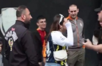 Florya'da maç öncesi Fenerbahçeli kadın taraftardan büyük provokasyon!